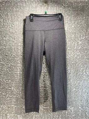 Lululemon Wunder Under Crop 21" Leggings Size 6 Gray
